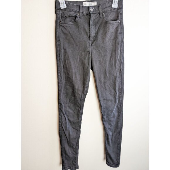 Topshop Jamie Skinny High Rise Black Denim Jeans 28 32 - Picture 6 of 13